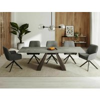 Кухонный стол Signal Salvadore ceramic SALVADOREJSZC160 (светло-серый/черный матовый)