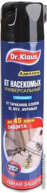 Аэрозоль против насекомых Dr. Klaus От муравьев, тараканов и других насекомых DK06250031 (600 мл)