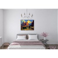 Картина по номерам PaintLine Франц Бишофф. Горный пейзаж PL-00179