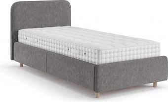 Кровать Sonit Mia 120x200 с ПМ шенилл Eclipse (07 светло-серый)