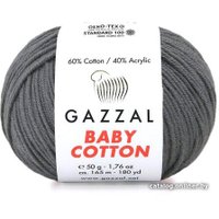 Пряжа для вязания Gazzal Baby cotton 3430 50 г 165 м (серый)