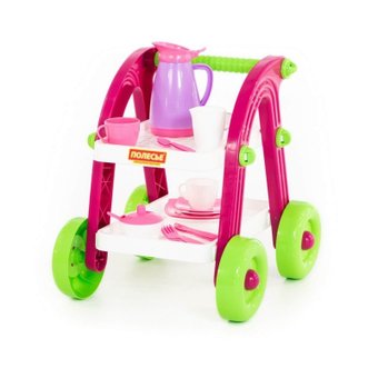 Набор игрушечной посуды Полесье Сервировочный столик Stars Chef 44655 (в пакете)