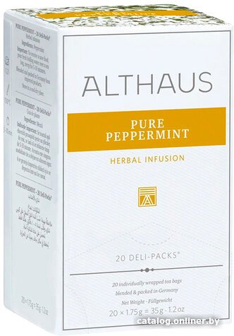 Травяной чай Althaus Deli Packs Pure Peppermint Чистая Мята 20 шт