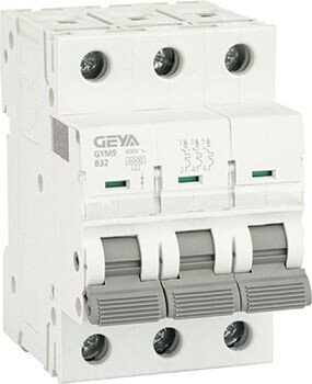 

Выключатель автоматический GEYA GYM9-3P-32B 3P 32A B 6kA 3M GYM93P32B