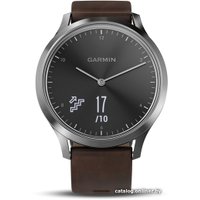 Гибридные умные часы Garmin Vivomove HR Premium L (серебристый/коричневый)