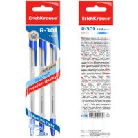 Набор шариковых ручек Erich Krause R-301 Classic Stick синий 42618 (3 шт)