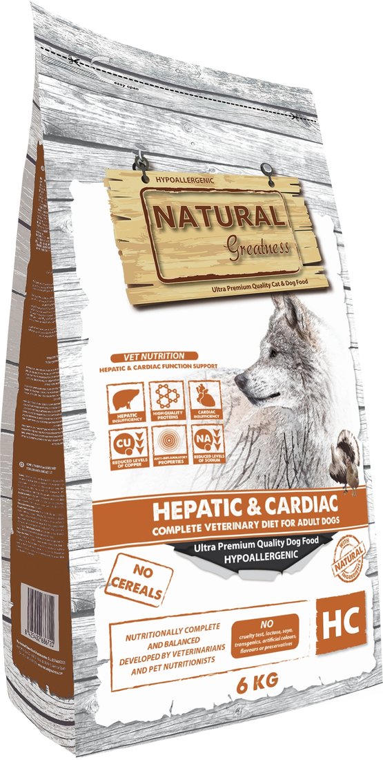 

Сухой корм для собак Natural Greatness Hepatic-Cardiac 6 Кг