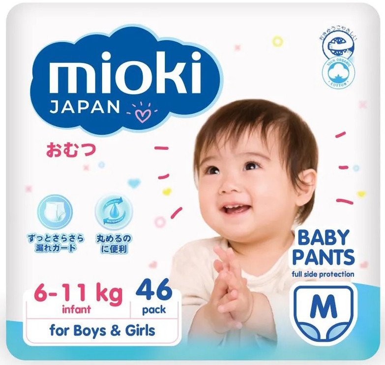 

Трусики-подгузники Mioki M 6-11кг (46 шт)