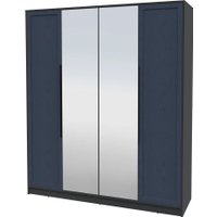 Шкаф распашной Интерлиния Концепт Тренд КТ-Ш4(з) (антрацит/дуб королевский)