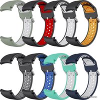 Ремешок Rumi Sport N-style силиконовый для Samsung Galaxy Watch4/5/6 (20 мм, черный/красный)