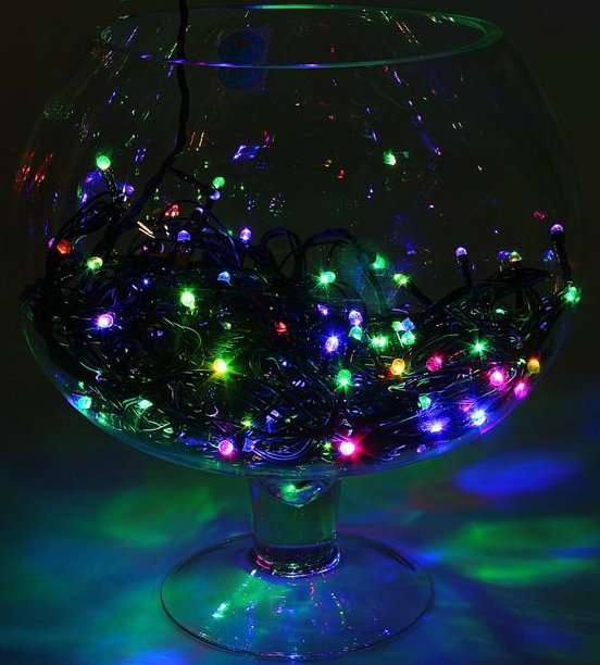 

Новогодняя гирлянда Luazon Метраж Led-100 нить темная (9 м, RG/RB) [1080351]