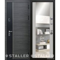Металлическая дверь Сталлер Стило 205x86R (венге серый/манхэттен)