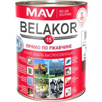 Грунт-эмаль MAV Belakor-15 1 л (матовый красно-коричневый)