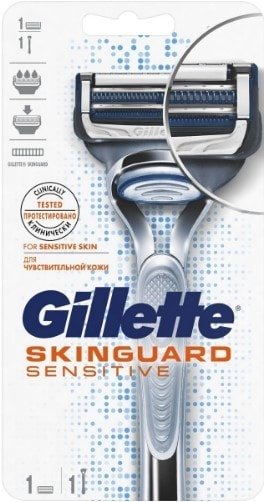 

Бритвенный станок Gillette Skinguard Sensitive 1 сменная кассета 7702018488087