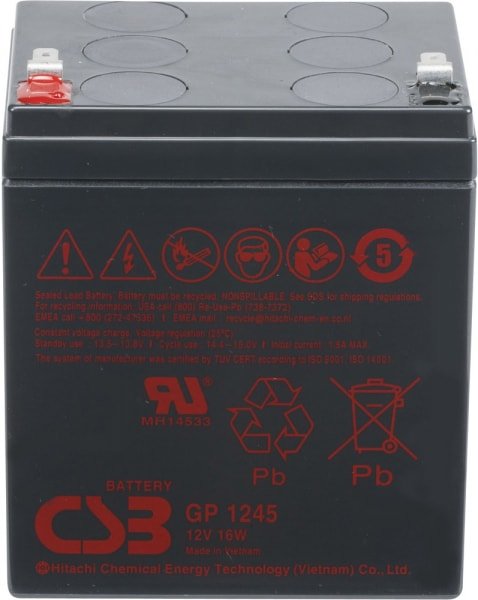 

Аккумулятор для ИБП CSB Battery GP1245 16W F1 (12В/4.5 А·ч)