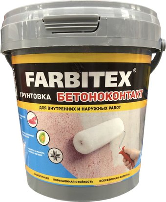 Акриловая грунтовка Farbitex бетоноконтакт (1.1 кг)