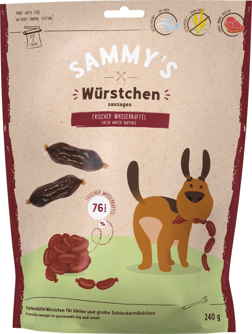 

Лакомство для собак Bosch Wurstchen sausages с бульоном буйвола 240 г