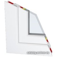 Окно ПВХ Deceunick Фаворит Спейс 2080x1430 П/О+Г+П/О СП2Э