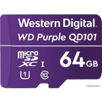 Карта памяти WD Purple SC QD101 microSDXC WDD064G1P0C 64GB