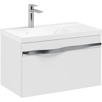  Lauter Тумба под умывальник Eva 69 (белый глянец, ручка из матовой стали)
