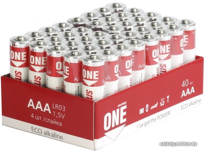 Батарейка SmartBuy One AAA 40шт. LR03
