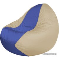 Кресло-мешок Flagman Classic К2.1-84 (бежевый/синий)