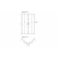 Душевой уголок Метакам Universal Black 80x80 KKS_013565 (матовое стекло)