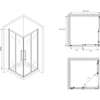 Душевой уголок Abber Schwarzer Diamant AG02100MH