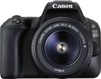 Зеркальный фотоаппарат Canon EOS 200D Kit 18-55 III (черный)