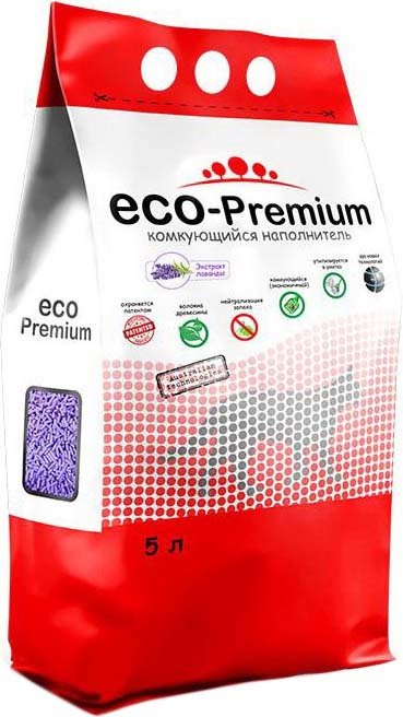 

Наполнитель для туалета Eco-Premium с ароматом лаванды 5 л
