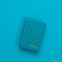 Зажигалка Zippo Classic Flat Turquoise Zippo Logo 49454ZL