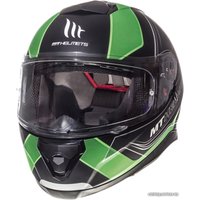 Мотошлем MT Helmets Thunder 3 SV Trace Matt (XS, черный/зеленый)