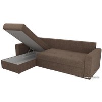 Угловой диван Mio Tesoro Верона левый (микровельвет, коричневый)