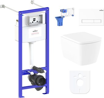 Унитаз подвесной Lavinia Boho Relfix Aveo Rimless 7 в 1 87050205 (белый пластик)