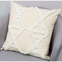 Чехол на подушку Matex Tufted ALEX-016 (белый/ванильно-бежевый)