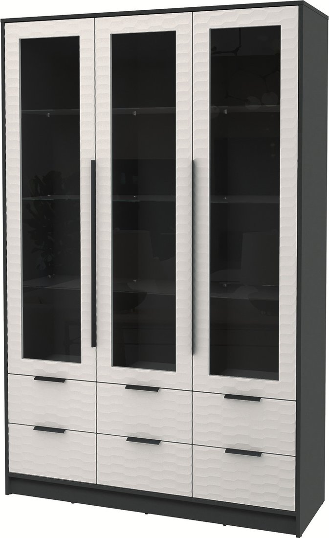 

Шкаф-витрина Интерлиния Концепт Зодиак КТ-ШВ3 (антрацит/кашемир)