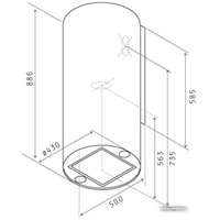 Кухонная вытяжка Jetair Pipe WH/A/43 (PRF0099249) в Бобруйске