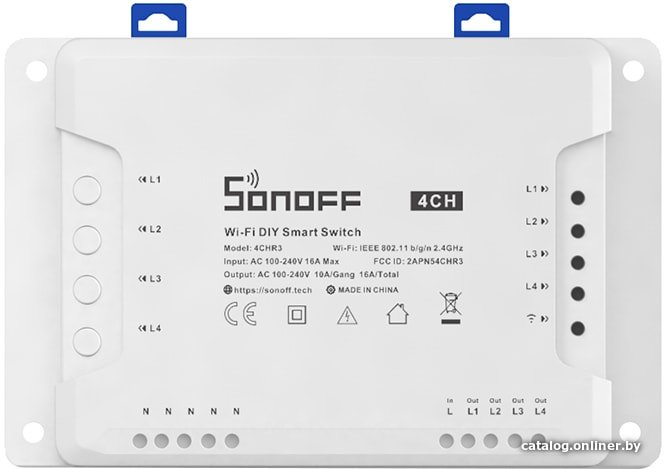 Реле Sonoff 4CHR3