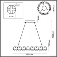 Подвесная люстра Odeon Light Crystal 5008/60L