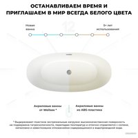 Ванна Wellsee Éclatant 159x74 231301004 (отдельностоящая ванна белый глянец, экран, ножки, сифон-автомат золото)