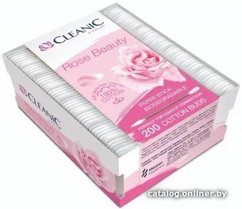 Ватные палочки Cleanic Rose Beauty в коробке (200 шт)