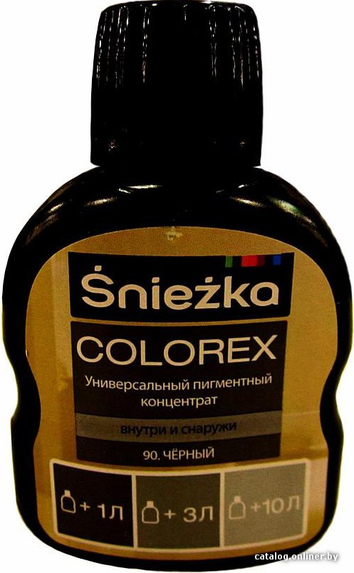 Колеровочная краска Sniezka Colorex 0.1 л (№90, черный)