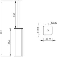 Ершик для унитаза Whitecross Cubo CU2476NIB (брашированный никель) в Бресте