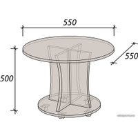 Журнальный столик Артём-Мебель Авеню СН-126.06 (винтерберг)