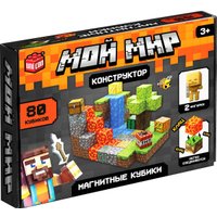 Магнитный конструктор Unicon Магнитные кубики. Мой мир T051 10576107 (80эл)