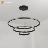 Подвесная люстра Estares Akrilika slim 70W 3R-APP-600x1100-BLACK/CLEAR-220-IP20