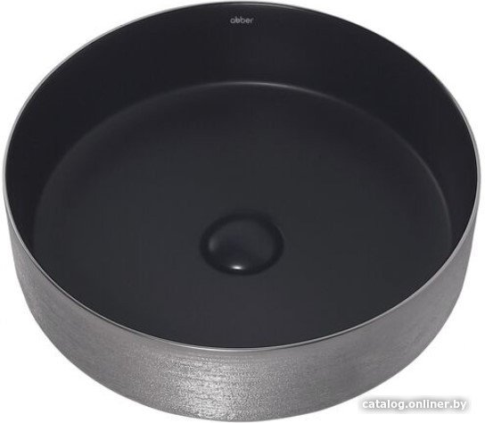 Умывальник Abber Bequem AC2109BS (черный матовый с серебром)