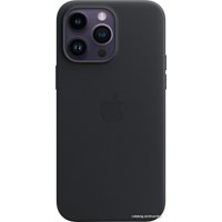 Чехол для телефона Apple MagSafe Leather Case для iPhone 14 Pro Max (темная ночь)