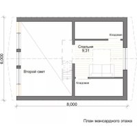Дом Woods А-Фрейм 6х8