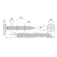 Шуруп ЕКТ CV010243 (1000 шт)